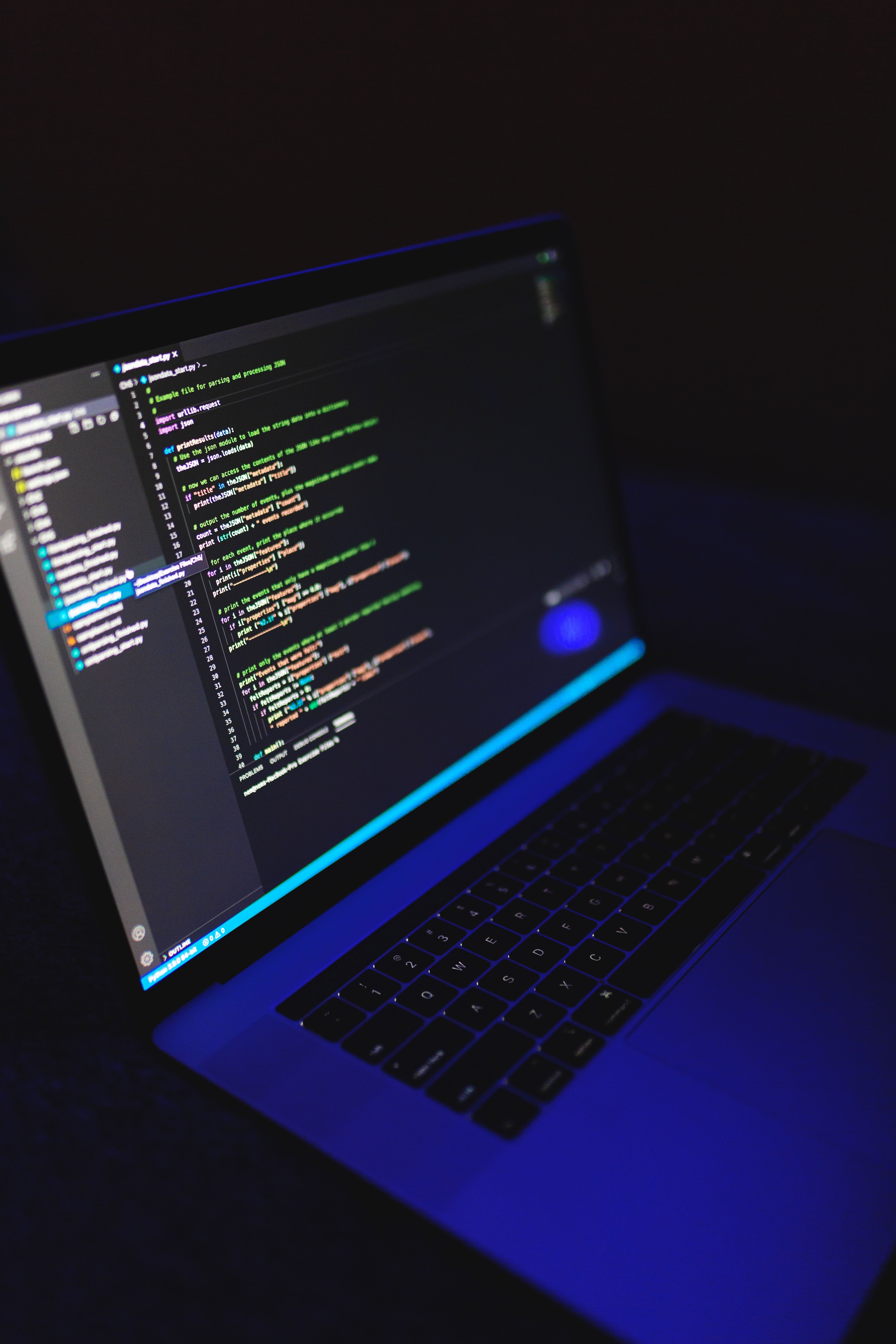 A developer's workspace with code on screen — representing the VibifyLab work process